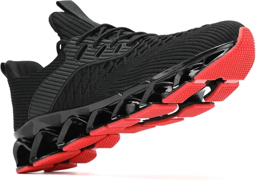 Vista 6 de Zapatos deportivos para hombre sin cordones para caminar y correr, tenis con diseño de hoja, informales, cómodos, antideslizantes, para el trabajo