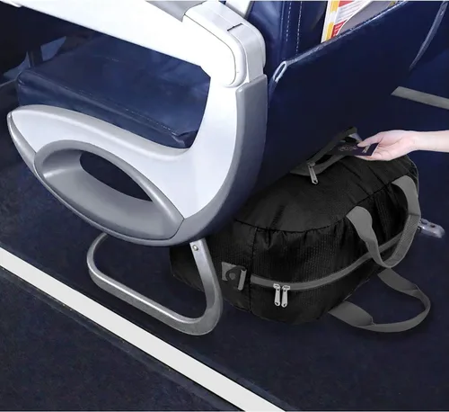 Vista 3 de WANDF - Bolsos de lona plegable en tamaños de 16 a 22 pulgadas y con volúmenes de entre 5.28 a 13.2 galones para viajar, llevar al gimnasio