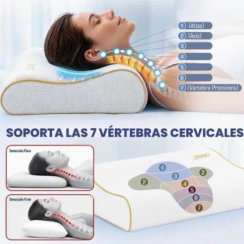 Vista 4 de jiaao Ergonomic Cervical Neck Pillow,Adaptive Side Sleeper Pillow Blanco