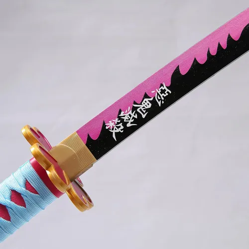 Vista 5 de ziqing Espada samurái de anime hecha a mano, espada Agatsuma Zenitsu, espada Kamado Tanjirou, espada Rengoku Kyoujurou de 41 pulgadas, varios