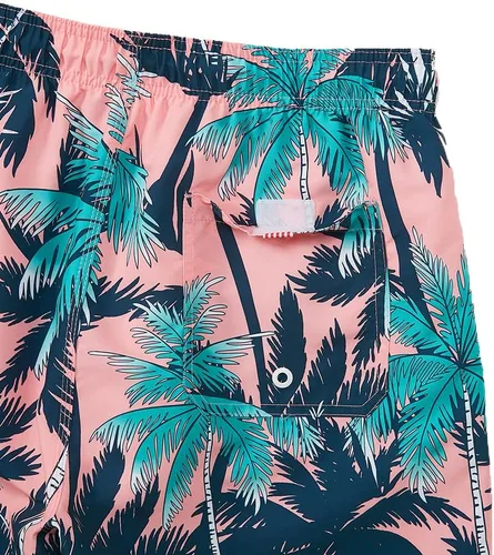 Vista 4 de WavingSpark - Short de baño divertido con forro de malla, de secado rápido para hombre