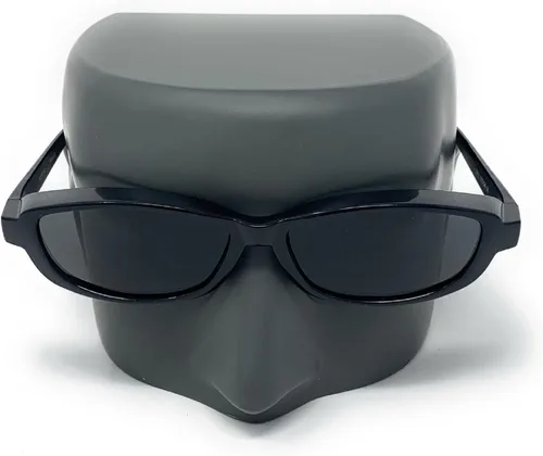 Vista 5 de The Mini Fit Over Glass OTG lentes de sol polarizadas unisex envolventes para hombres y mujeres Ovalado - Negro con lente ahumado XS