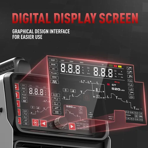 Vista 3 de ANDELI Soldador MIG de aluminio de 110 V/220 V 200 A, cortador de plasma de 50 A, combo de gas MIG/HF TIG/CUT/FRÍO/Stick/Flux Core MIG 6 en 1