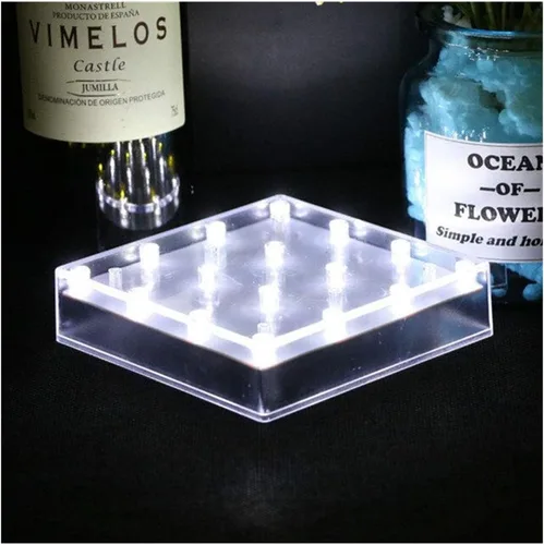 Vista 12 de LARDUX Base de luz LED recargable con control remoto, pantalla LED redonda de 4 pulgadas, pedestal, luz multicolor para jarrón, arte de cristal