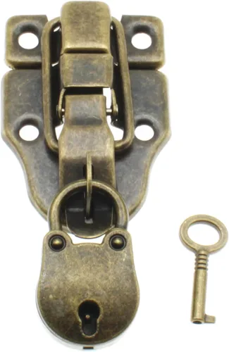 Vista 4 de 1PCS Vintage Mini Bear Candado Cerradura De Llave De Estilo Antiguo Pequeño Cerradura De Llave (Bronce)