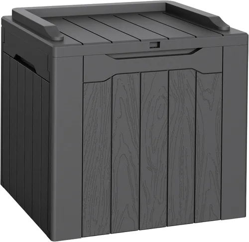 Vista 18 de Flamaker Outdoor Storage Box 80 Gallon Resin Waterproof Deck Box Marrón profundo