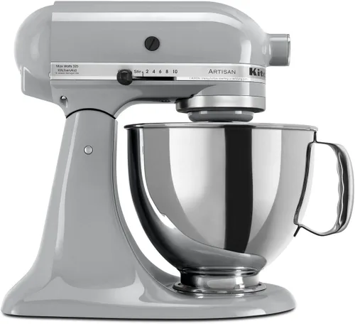 Vista 28 de KitchenAid KSM150PSCV Artisan Series Batidora de pie de 5 cuartos con escudo vertedor - Caviar