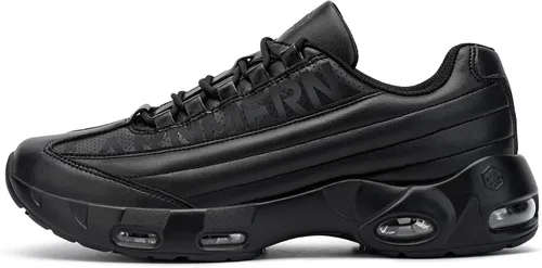 Vista 4 de LARNMERN Zapatos de trabajo antideslizantes para hombre, zapatos deportivos con amortiguación de aire, zapatos para restaurante Trabajo, casual