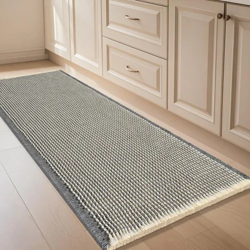 Vista 95 de IM HOME Tapete de baño de punto gofre, color caqui, de 24 x 17 pulgadas, tejido bohemio, moderno, absorbente, antideslizante, suave, lavable