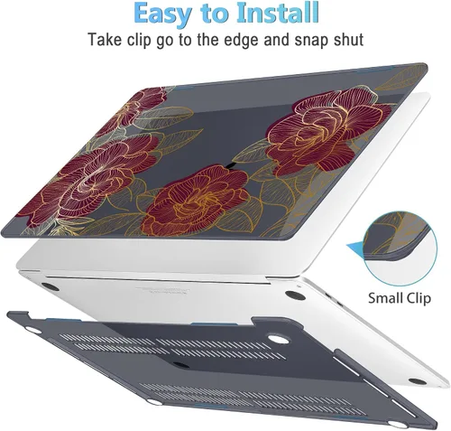 Vista 3 de Mektron Funda para MacBook Pro de 16 Pulgadas A2141 Versión 2019 con Pantalla Liquid Retina/Touch ID, Carcasa Rígida de Plástico con Funda