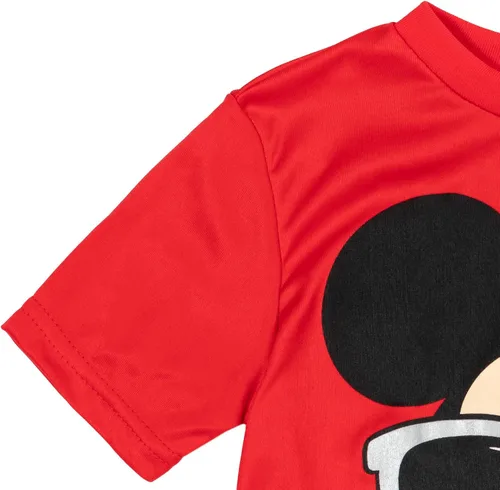 Vista 5 de Disney Conjunto de camiseta y pantalones cortos de malla para bebé de Mickey Mouse para niños pequeños