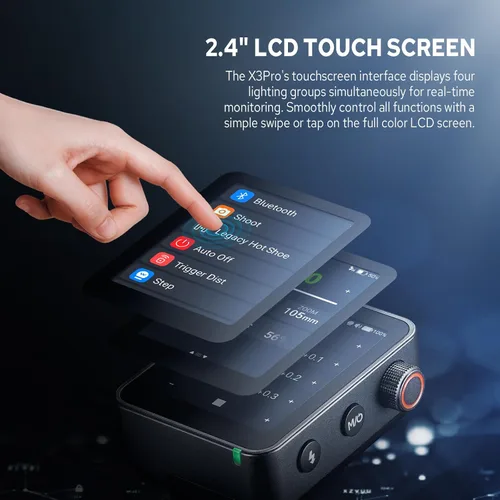 Vista 3 de GODOX X3 Pro S X3Pro-S TTL - Disparador de flash inalámbrico para Sony, transmisor de flash con pantalla táctil inalámbrica de 2.4G, compatible