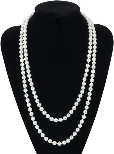 Vista 4 de Conjunto de accesorios de Gatsby de los años 20 para mujer, disfraz de flapper con diadema de los años 20