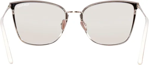 Vista 4 de Gafas Tom Ford FT 5839 -B 025 Shiny Ivory, logotipo "t") lentes de bloque azul