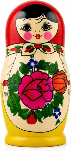 Vista 6 de 7 piezas de 7 pulgadas (H) muñecas rusas de madera, matryoshka de madera