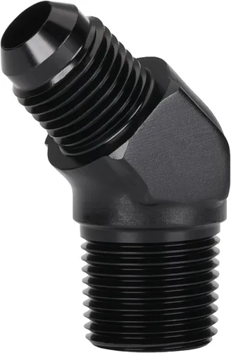Vista 47 de 3AN macho Flare a 1/4 NPT tubo macho 90 grados codo adaptador unión aluminio negro