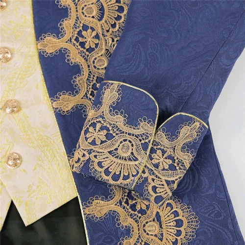 Vista 7 de Crubelon Chaqueta medieval steampunk para hombre, estilo gótico, victoriano, uniforme