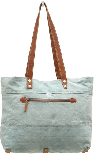 Vista 3 de Myra Bag La Couspaude Upcycled Canvas Tote Bag