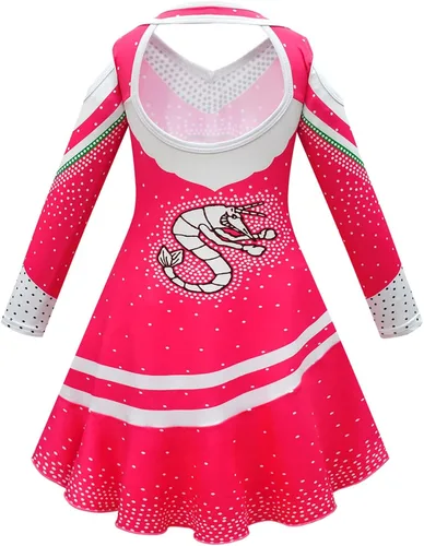 Vista 2 de Vestido de animadora para niñas con lazo para el pelo y pompón de animadora