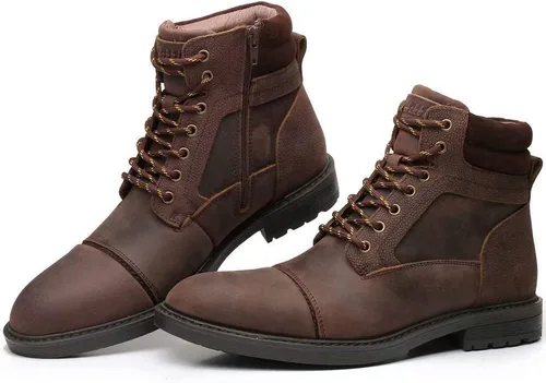 Vista 2 de Botas Chelsea para hombre, elegantes y cómodas, de cuero, con cremallera