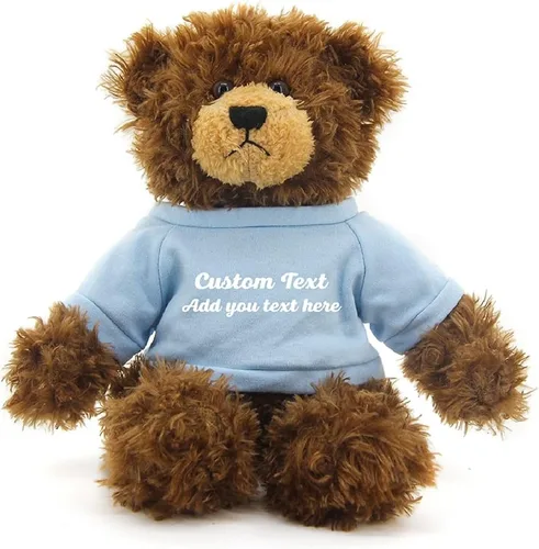 Vista 7 de Oso Brandon de chocolate personalizado – Juguete de peluche personalizado de 12 pulgadas – Regalo perfecto de oso personalizado para graduación, San