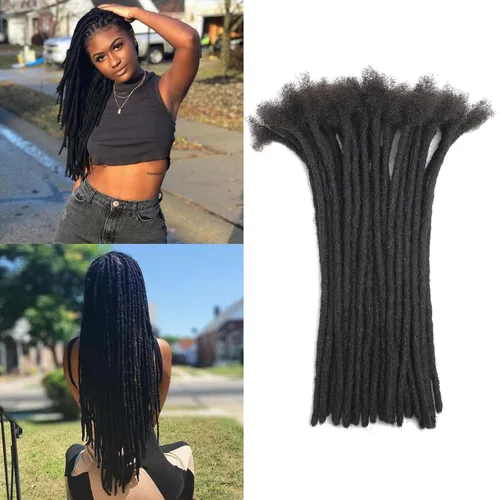 Vista 25 de Extensiones de cabello humano 100 % real, hechas a mano, permanentes, para mujeres y hombres, 30 hebras de 2 pulgadas de grosor, extensiones