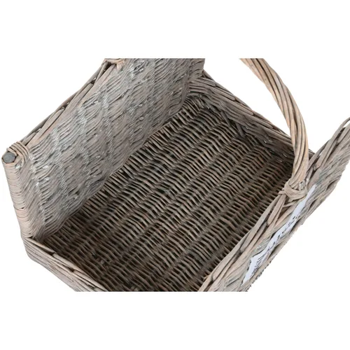 Vista 4 de Soporte para Leña Home ESPRIT Natural Mimbre 47 x 35 x 54 cm (2)