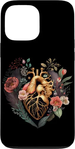 Vista 24 de Anatomical Heart and Flowers for Your Love Case for iPhone 17