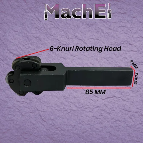Vista 2 de MachEI - Herramienta de moleteado de cabeza giratoria de 6 moleteado con diseño de paso múltiple (grueso, medio, fino), ideal para soportes
