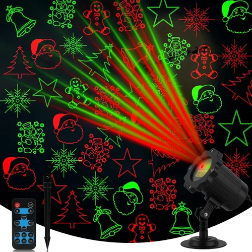 Vista 7 de Luces de Proyector de Halloween al Aire Libre, Luces de Proyector Láser de Halloween Impermeables con Control Remoto, Luces de Proyector