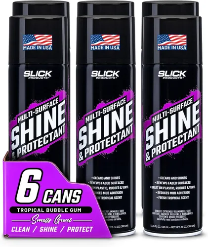 Vista 10 de Slick Products - Capa protectora Shine & Protectant para plásticos, vinilo, goma, fibra de vidrio y más Brilla, limpia, protege y renueva
