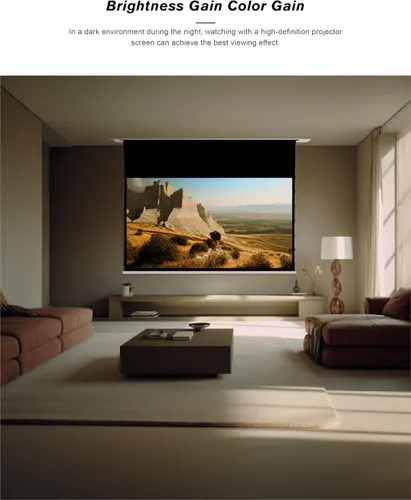 Vista 4 de VIVIDSTORM - Pantalla de proyector de cine blanco con tensión motorizada Phantom empotrada en el techo desde 2004-72 pulgadas para proyector normal