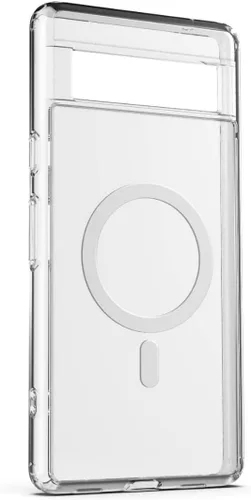 Vista 6 de CaseBorne Funda compatible con Google Pixel 8 Pro, híbrida ultra transparente 5 en 1, antiamarilleo, magnética, con protector de pantalla