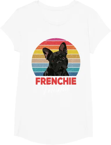 Vista 26 de Frenchie Mama - Camiseta divertida de regalo para niñas y perros Bulldog Francés, Negro, S