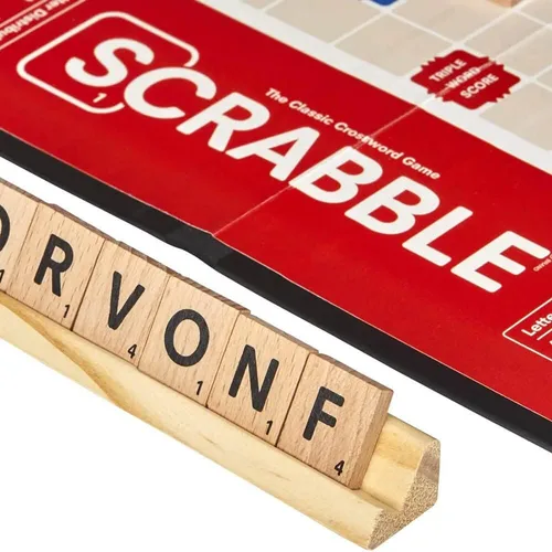 Vista 4 de Hasbro Gaming Juego de mesa Scrabble, juegos clásicos de palabras para niños de 8 años en adelante, divertido juego familiar para 2 a 4 jugadores