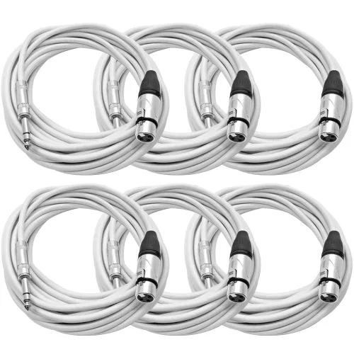Vista 28 de Seismic Audio - SATRXL-F2-6 Paquete de cable de conexión XLR negro de 2 pies XLR hembra a 1/4" TRS