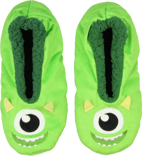 Vista 3 de Disney Monsters Inc Zapatillas Mike Wazowski Personaje Slipper Calcetines con suela antideslizante para mujeres y hombres