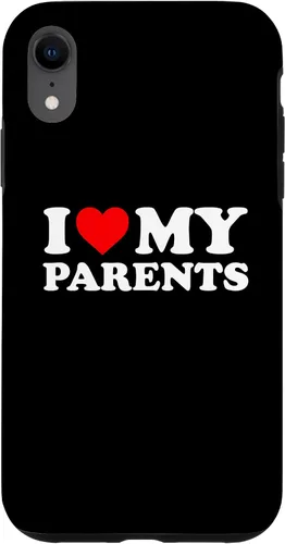 Vista 25 de I Love My Parents - Red Heart Case for iPhone 16