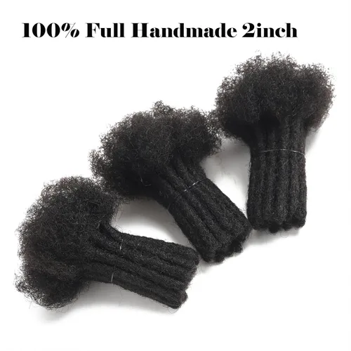 Vista 3 de Extensiones de cabello humano 100 % real, hechas a mano, permanentes, para mujeres y hombres, 30 hebras de 2 pulgadas de grosor, extensiones