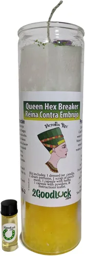 Vista 3 de Victoria Rey Kit de velas vestidas Queen Hex Breaker - Veladora Kit Reina Contra embrujo