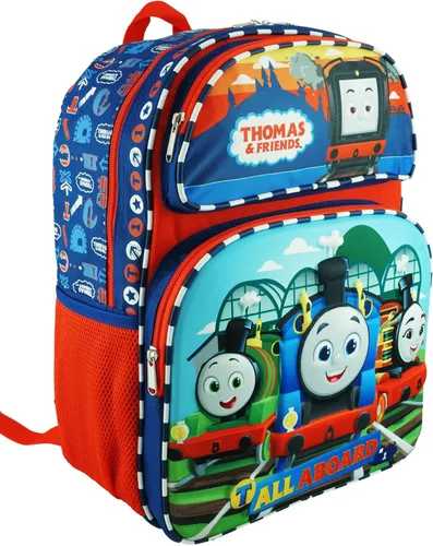 Vista 2 de Ruz Thomas and Friends - Mochila moldeada de EVA 3D de 16 pulgadas Azul Patchwork L Mochila 3d