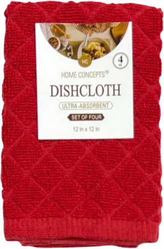 Vista 5 de Diamond Weave - Juego de 4 paños de cocina neutros sólidos, 100 % algodón, secado suave, ultra absorbente, juego de 4 multiusos, para uso diario