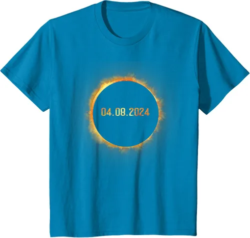 Vista 44 de Totality 04.08.24 Total Solar Eclipse 8 de abril de 2024 Eclipse Camiseta, Negro, S
