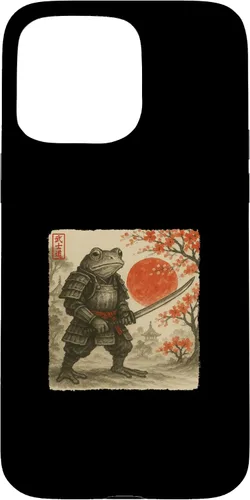 Vista 31 de Frog Samurai Japanese Warrior Costume Sumi-e Art Funny Case for iPhone 16