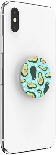 Vista 3 de PopSockets - Agarre para teléfono con soporte expandible, agarre adhesivo, color azul fiesta aguacate Sujeción segura y cómoda, anticaída