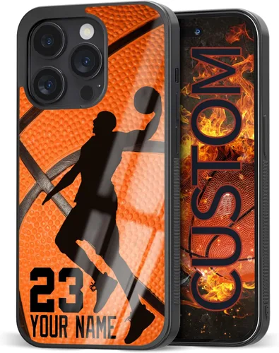Vista 14 de Fundas de teléfono de baloncesto con número de nombre personalizado para iPhone 11 12 13 14 15 16 17 Pro Max Plus Mini Xr Xs, para Samsung S21 S22