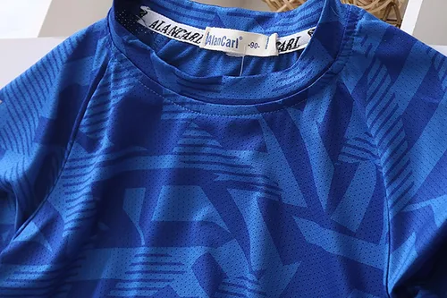 Vista 2 de Jellyuu Conjunto de ropa de verano para niños Conjunto de ropa de camuflaje de manga corta camiseta+pantalones cortos ropa deportiva 3-13 años