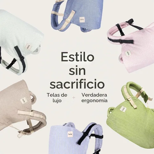 Vista 6 de Baby Tula - Portabebés ergonómico de lino