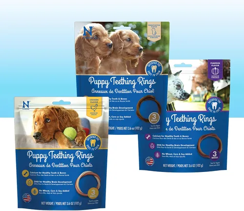 Vista 14 de N-Bone Anillos de dentición para cachorros, sabor a mantequilla de maní, masticables naturales para la dentición y golosinas para masticar, ayuda a