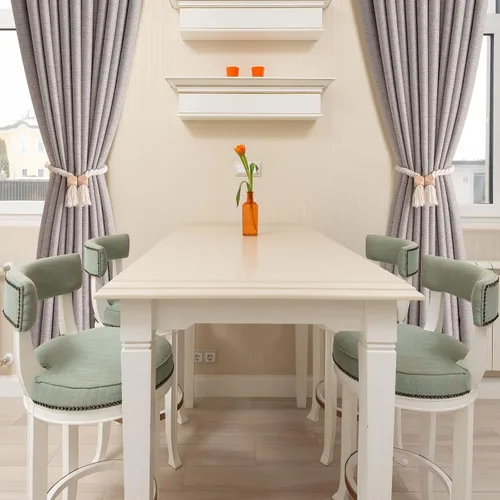 Vista 5 de NICEEC 2 Pack de Alzapaños Magnéticos de Madera en Forma de Cubo Boho para Decoración del Hogar, Alzapaños de Lino Tejidos a Mano para Cortinas Beige